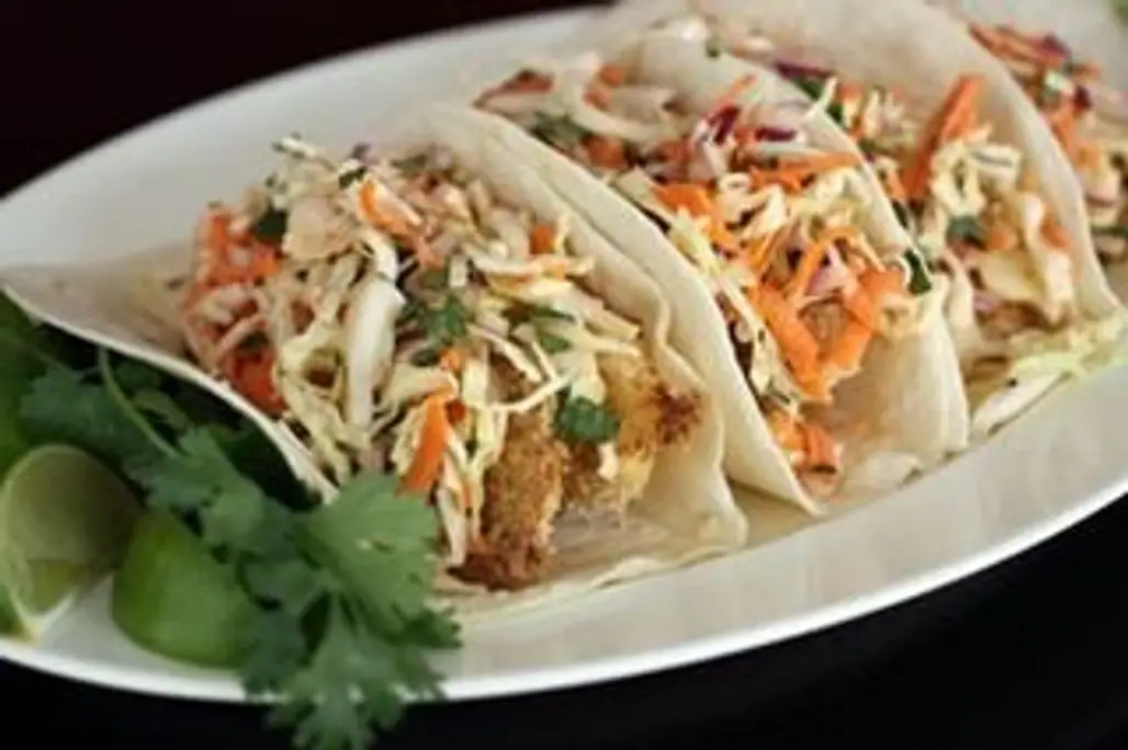 Healthy Baked Fish Taco with Cabbage Honey Chipotle Slaw
