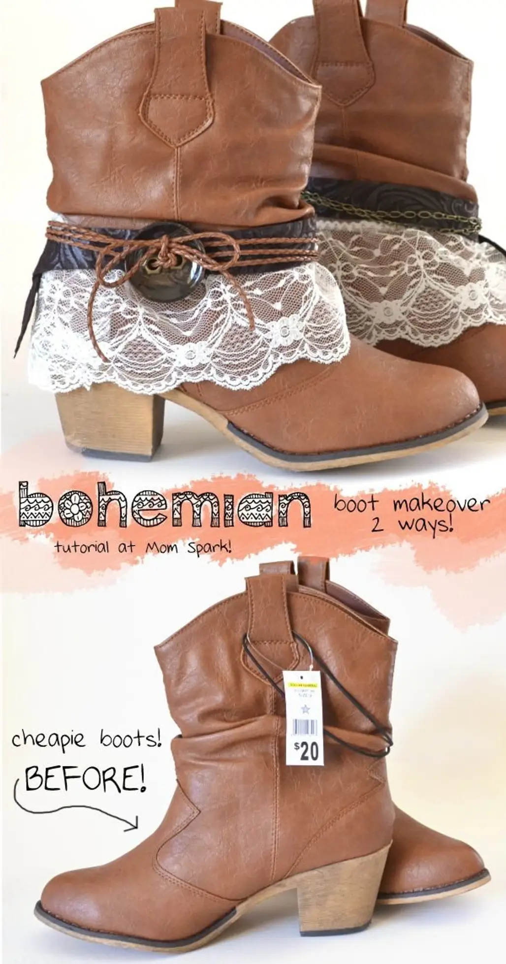 Bohemian Boot Makeover