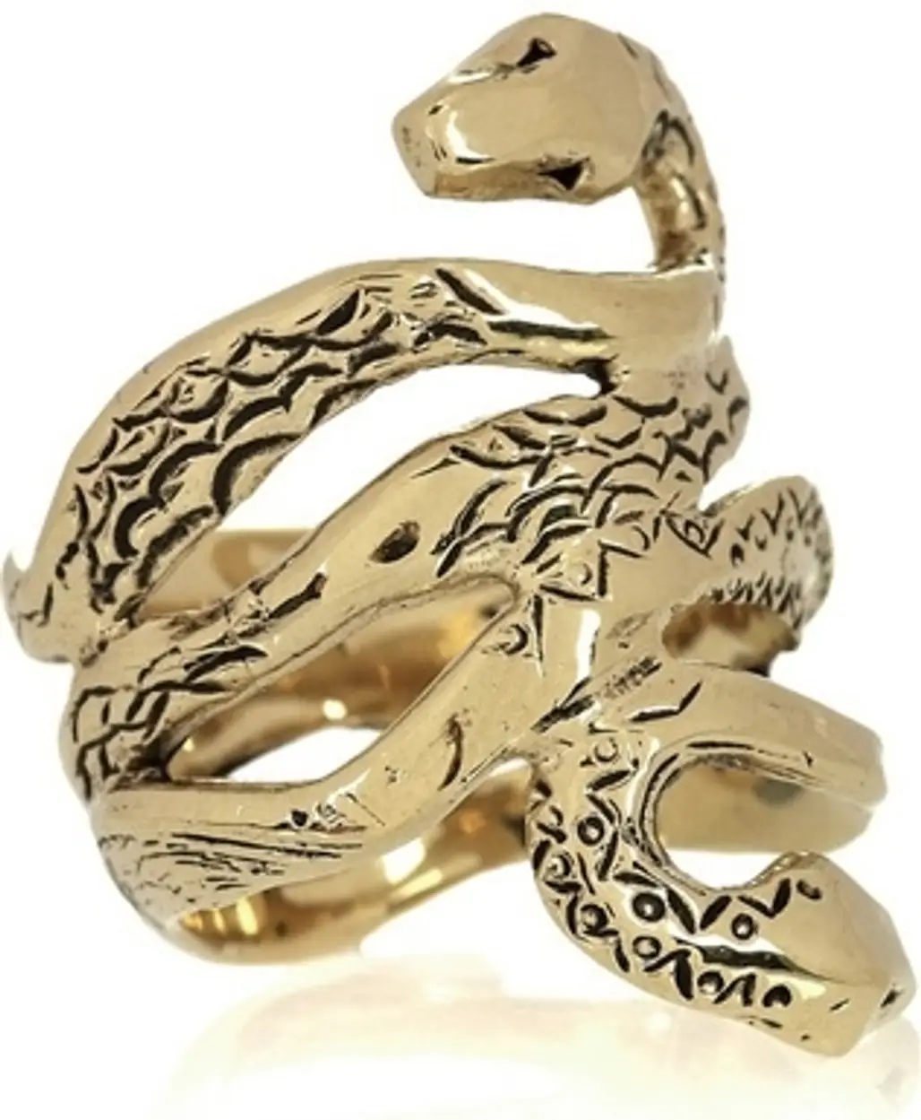 Aurelie Bidermann Mamba 18-karat Gold-plated Snake Ring