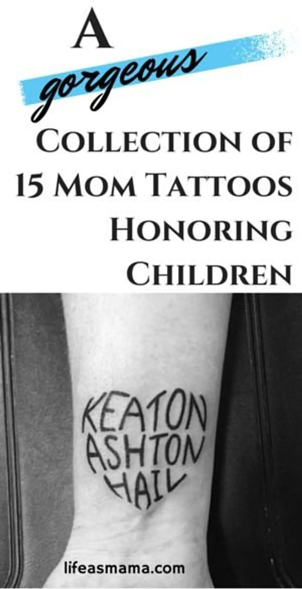 A Mom Tattoo to Honor Children