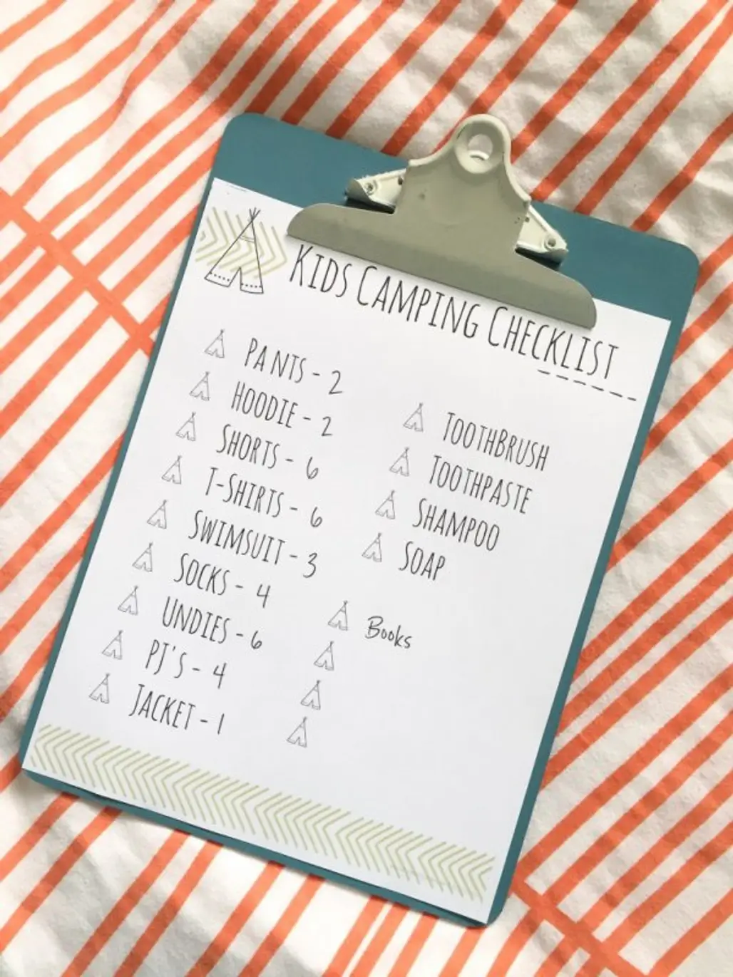 Kid's Camping Checklist