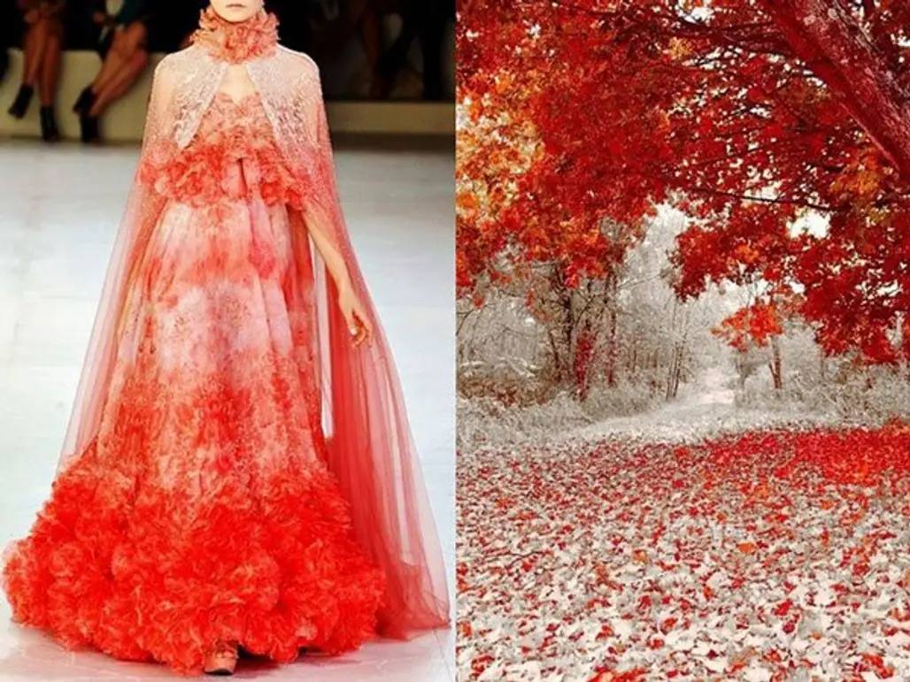 Alexander McQueen S/S 12 and Winter and Fall Meet Each Other - First SnowFall in Minnesota, USA