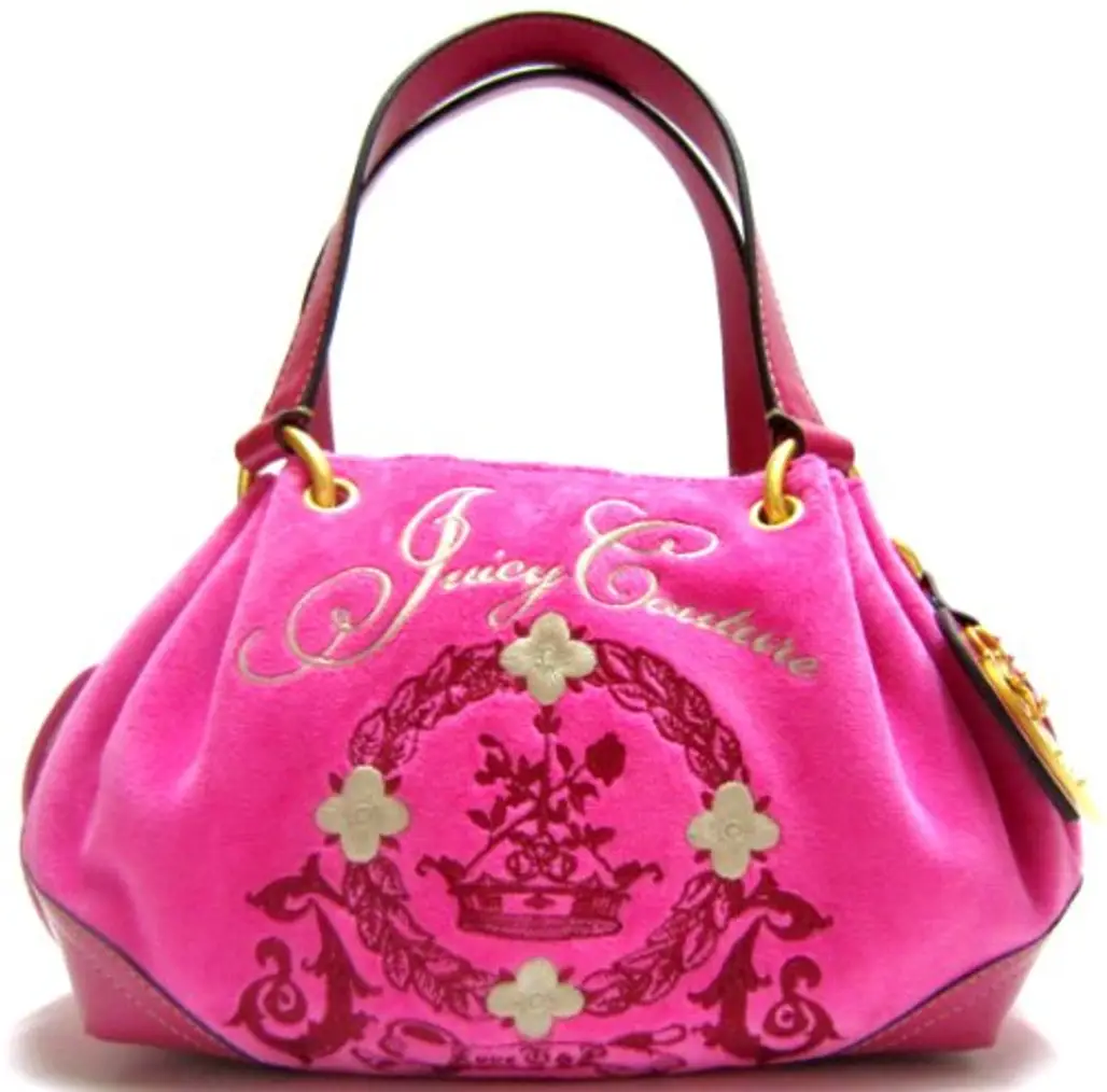 Juicy Couture Baby Fluffy Heart /Butterfly Charm Bag in Martinique