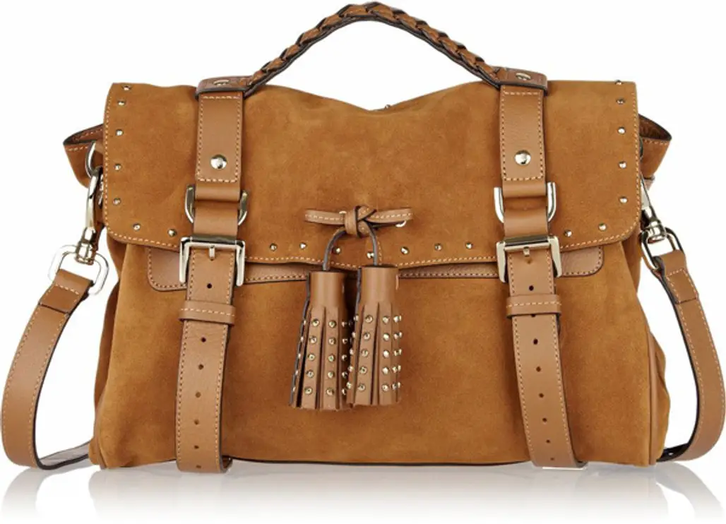 Brown and Gold Suede Handbags