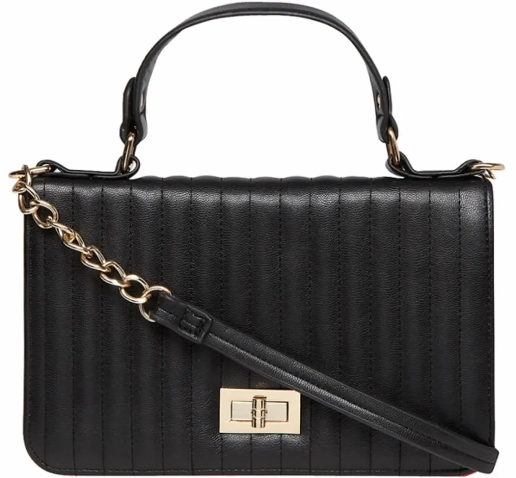 Quilted Striped Crossbody Bag