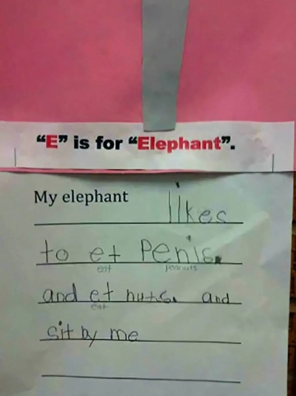 E is for Elephant, P is for Peanuts