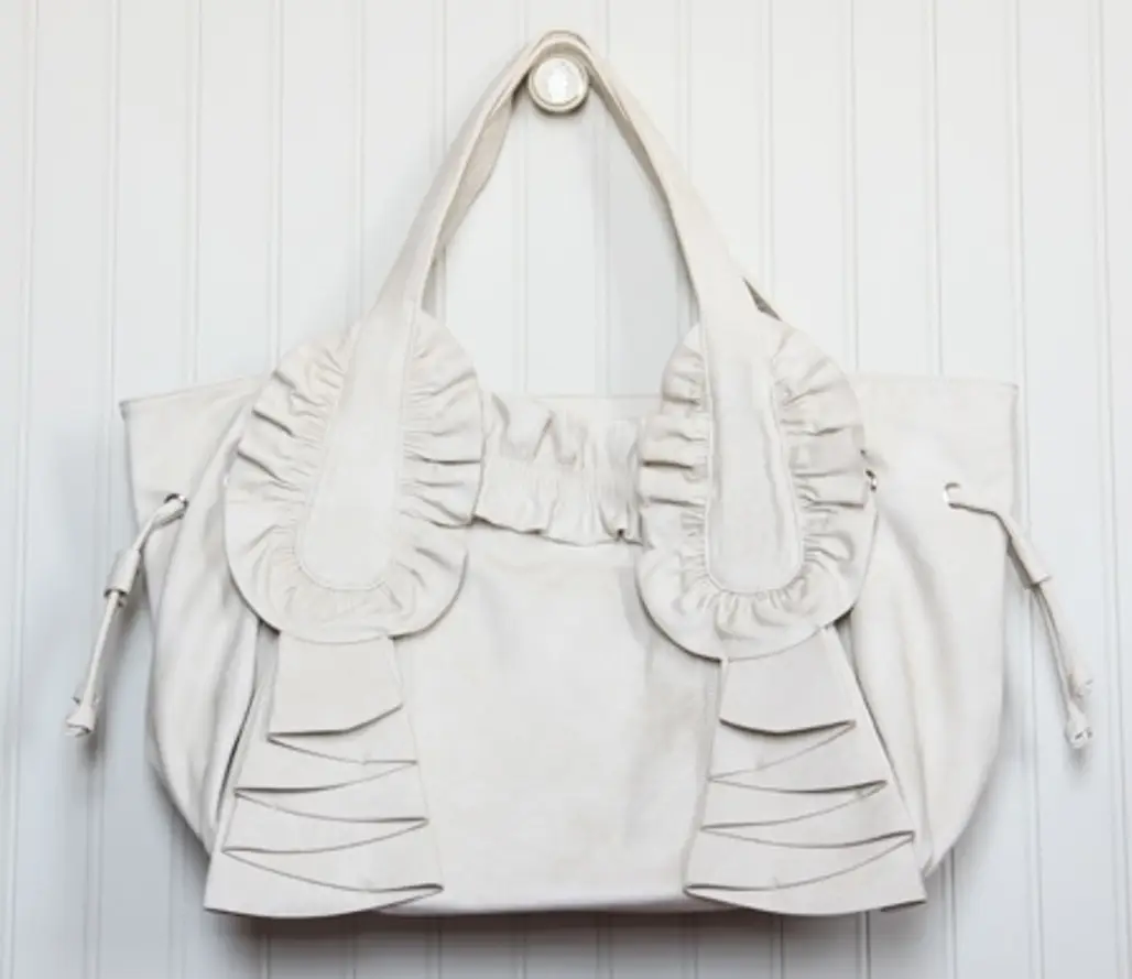 Ruffles and Ripples Ivory Purse