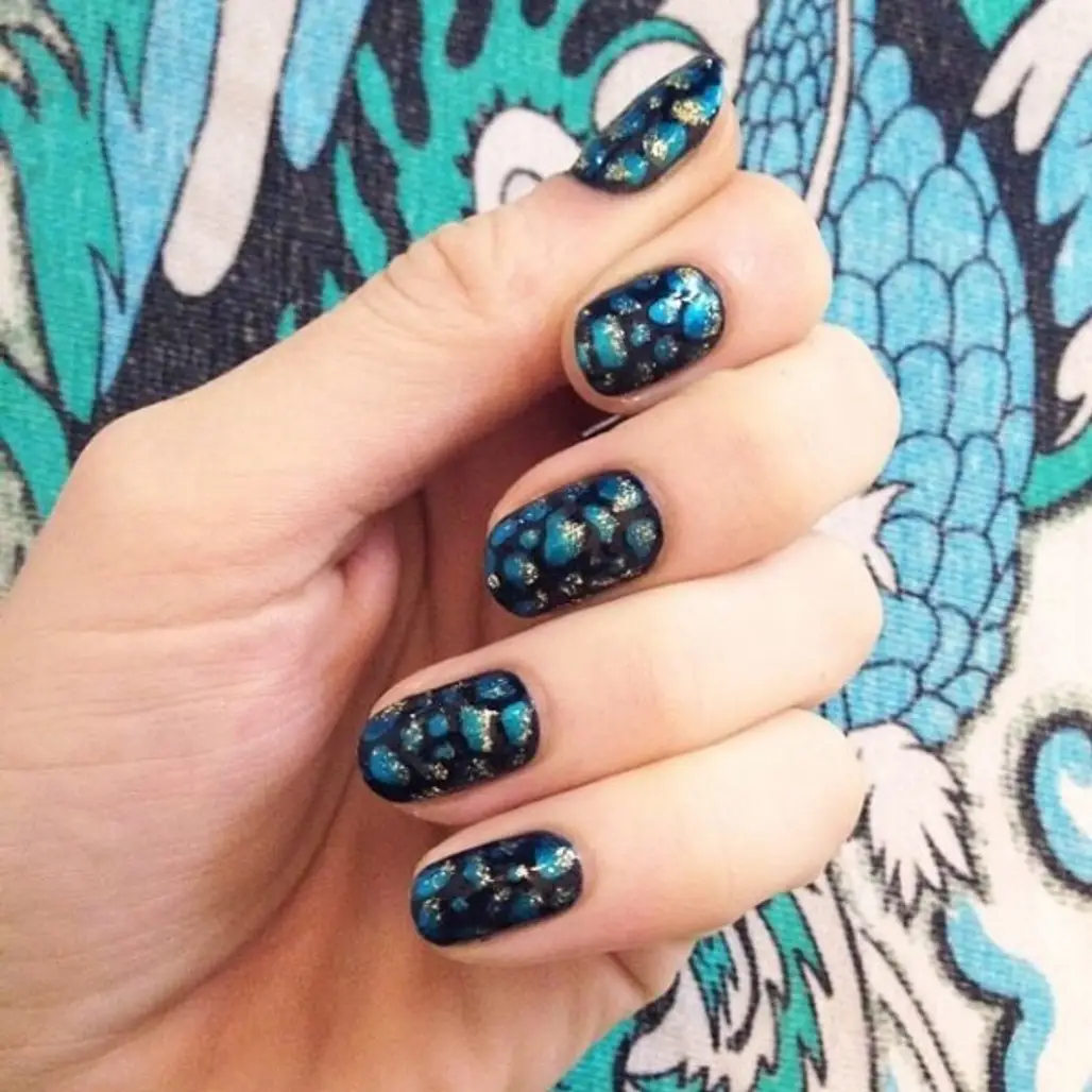 nail, color, blue, manicure, turquoise,