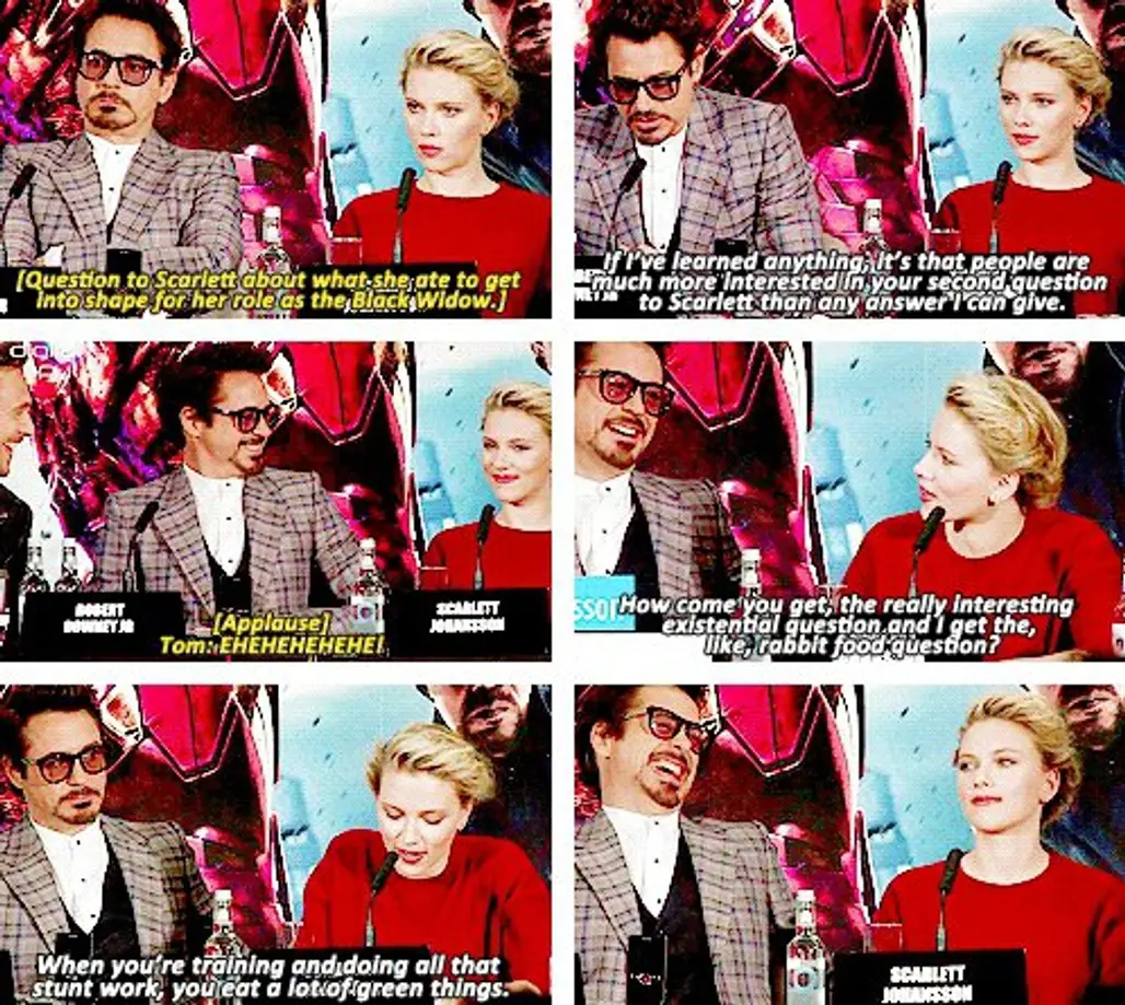 When Scarlett Johansson Had to Answer a Question about "Rabbit Food"