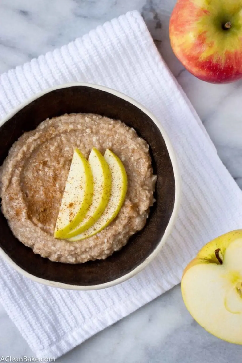 Grain Free Hot Cereal with Sliced Apples