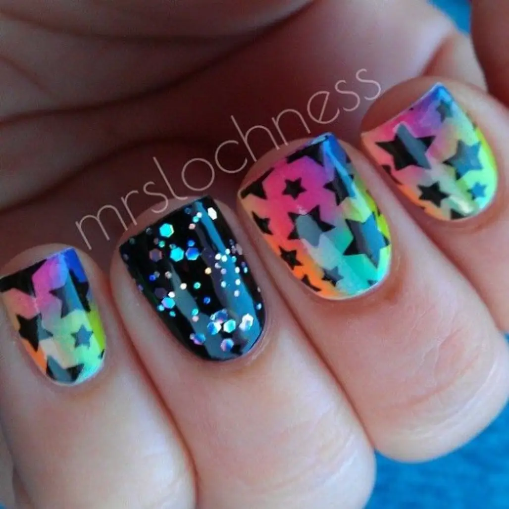 Neon Colors with Stars
