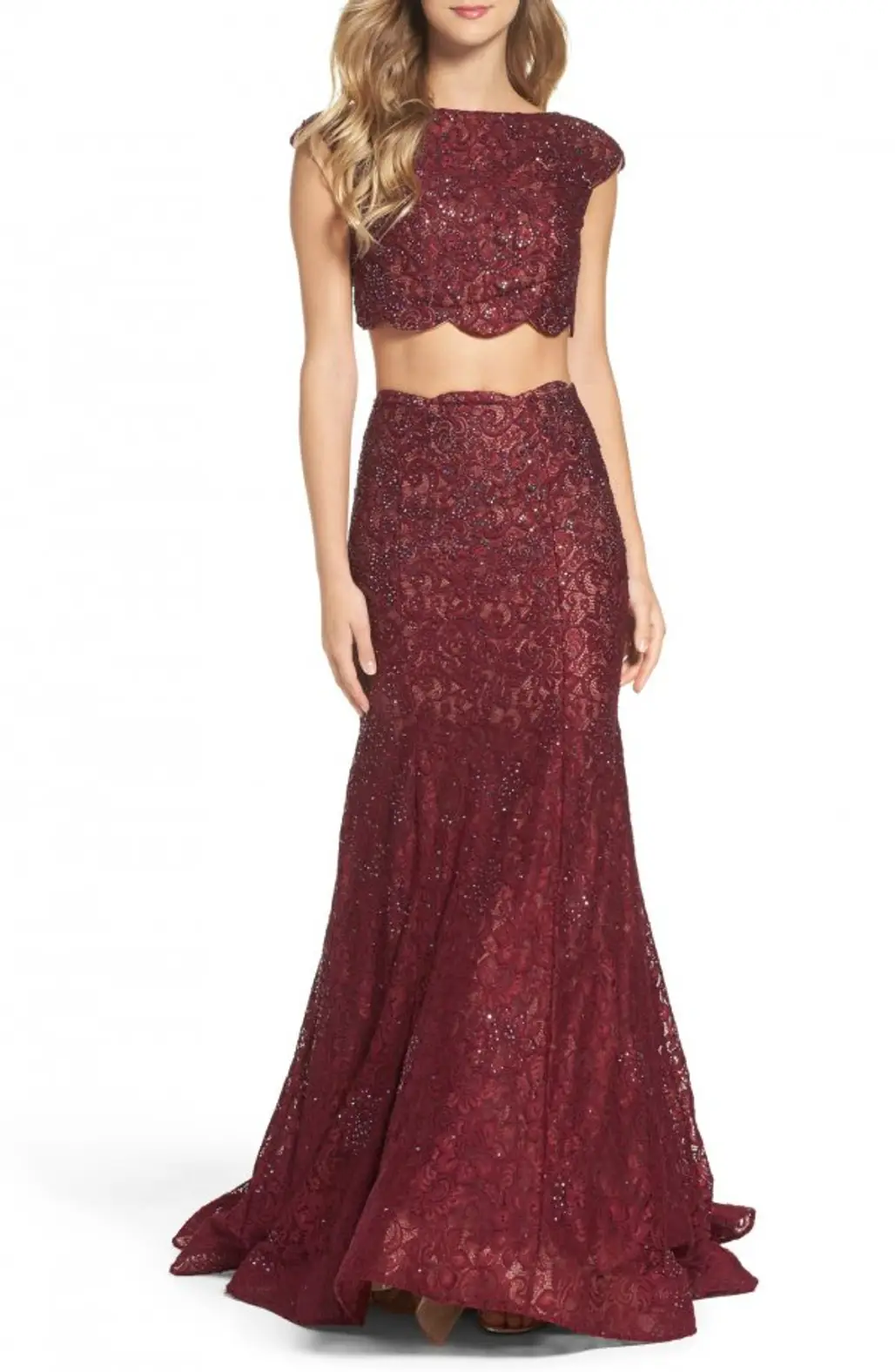 dress, clothing, day dress, gown, maroon,