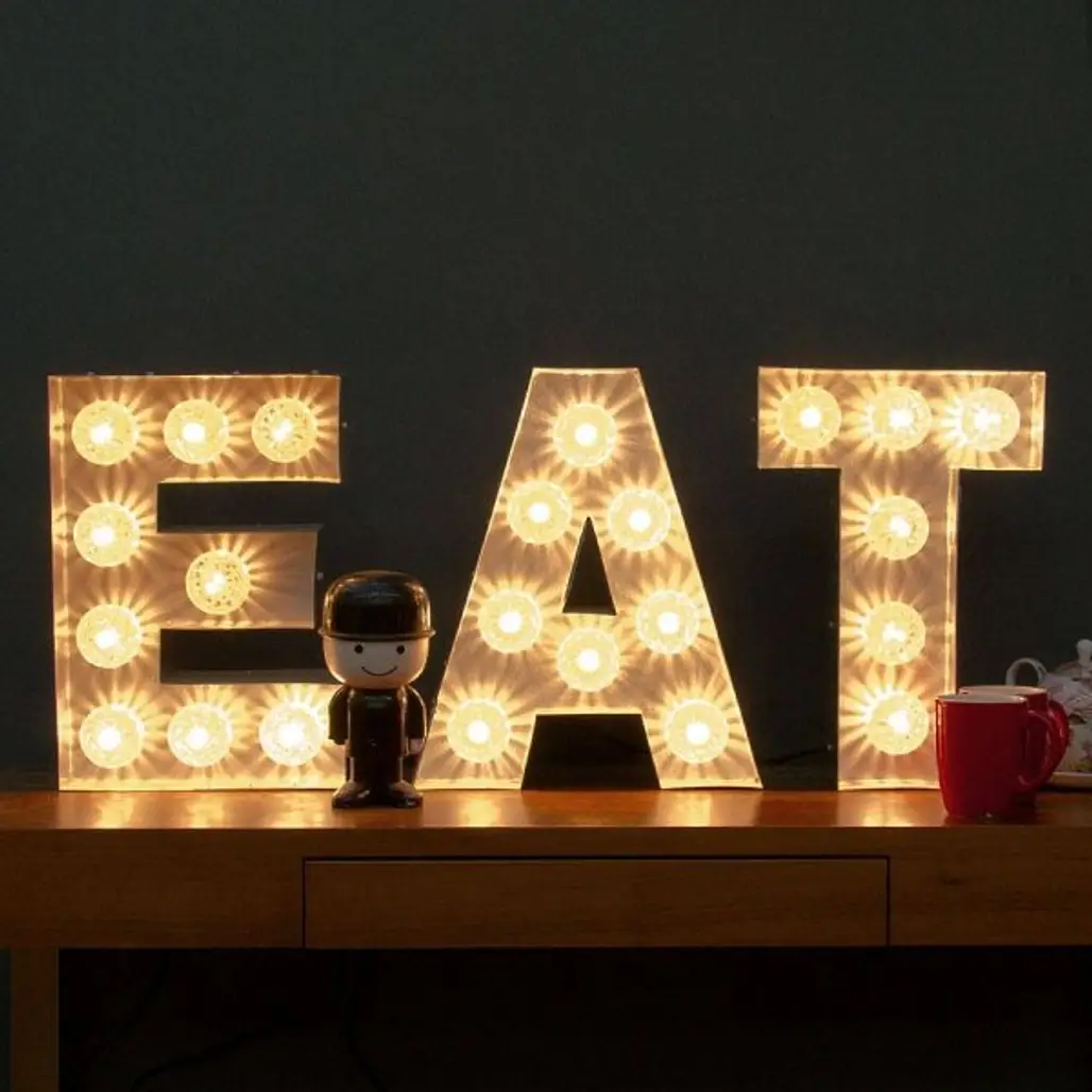 ‘Eat’ Light up Fairground Bulb Sign, Goodwin + Goodwin