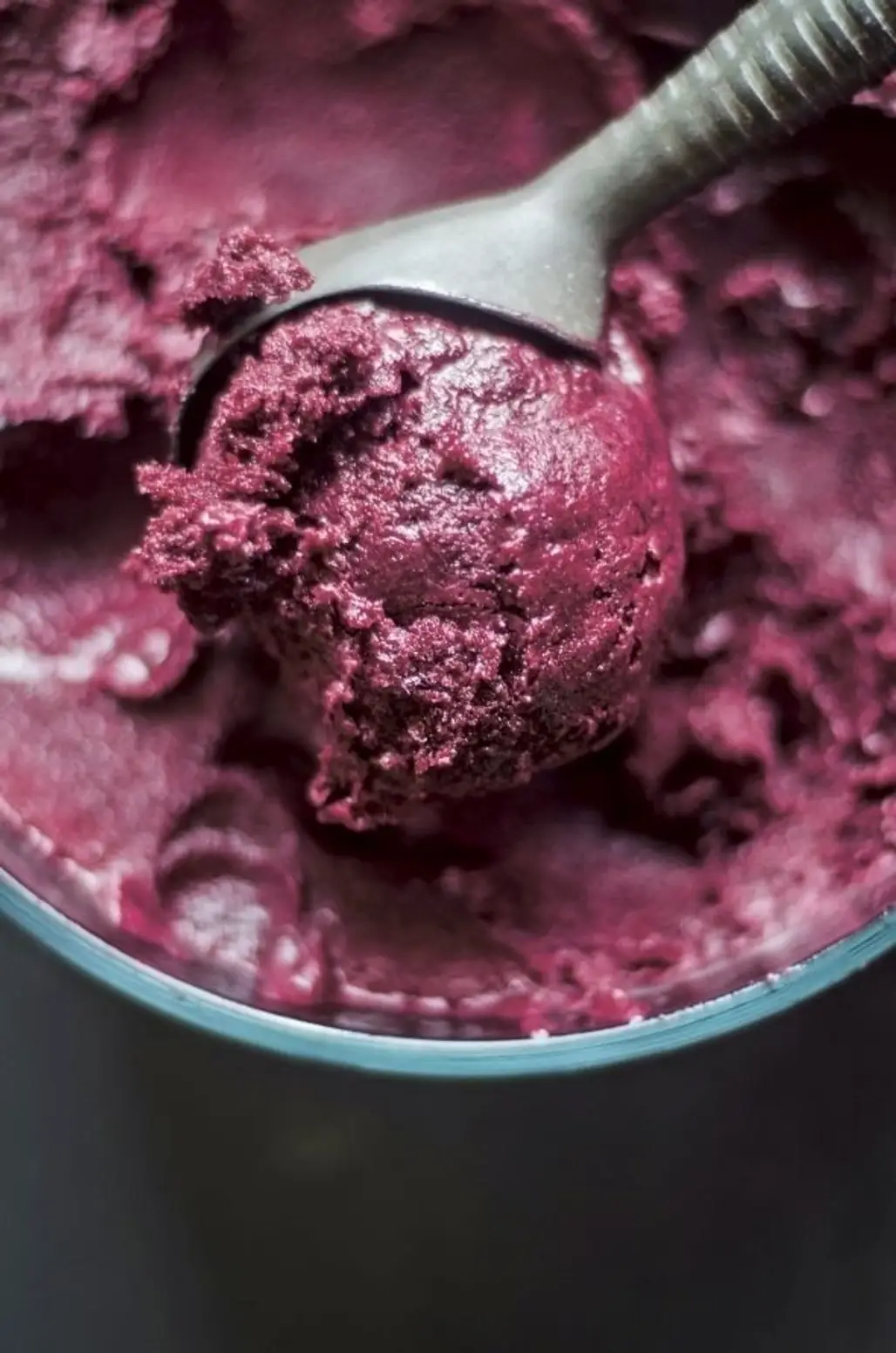 CONCORD GRAPE SORBET with ROSEMARY and BLACK PEPPER