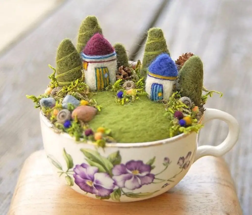 Tiny Fairy Garden in a Cup