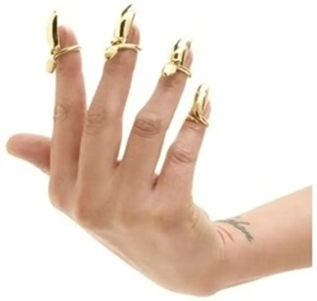 Gold Fingernail Rings
