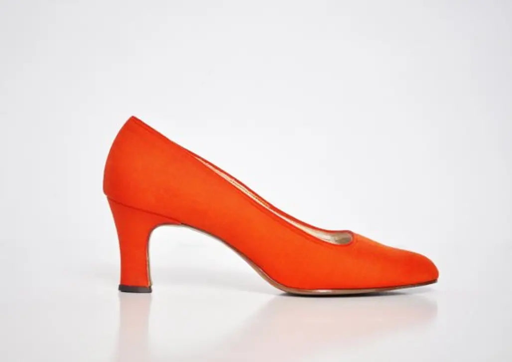Mid-Century Bright Orange Heels