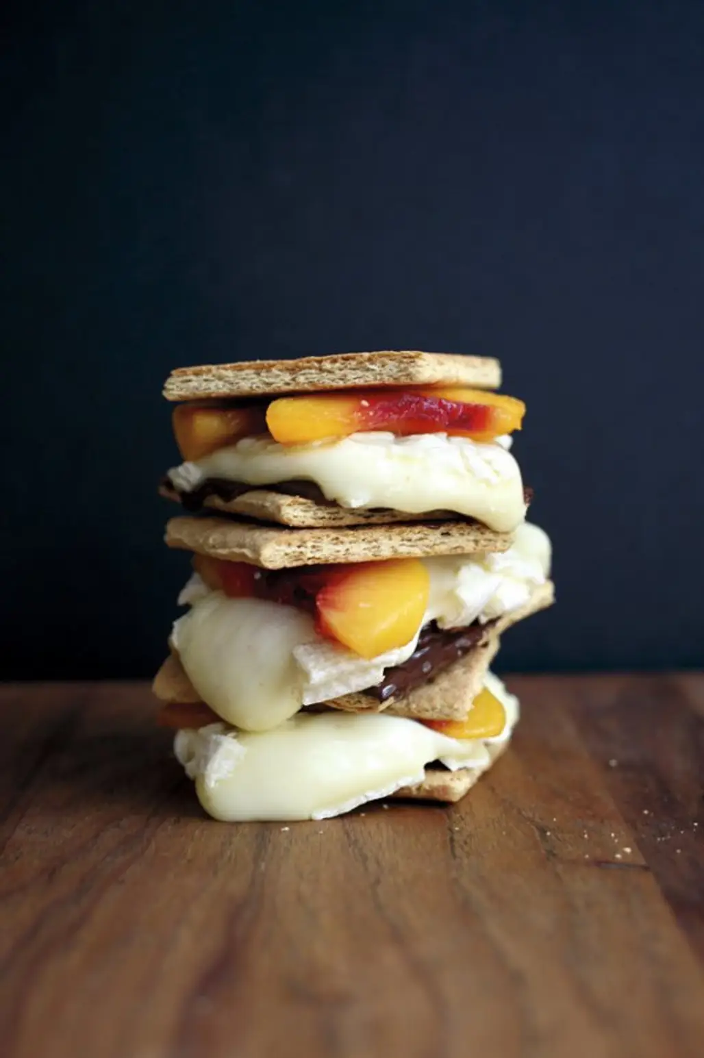 Make Peach, Brie, and Dark Chocolate S’mores