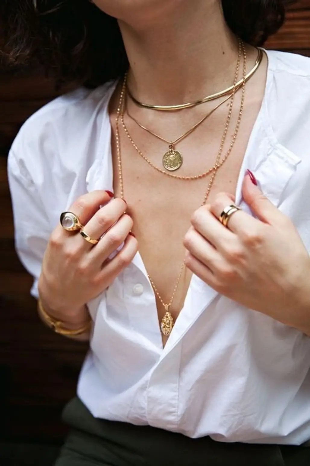 Edgy Combination of Layered Necklaces