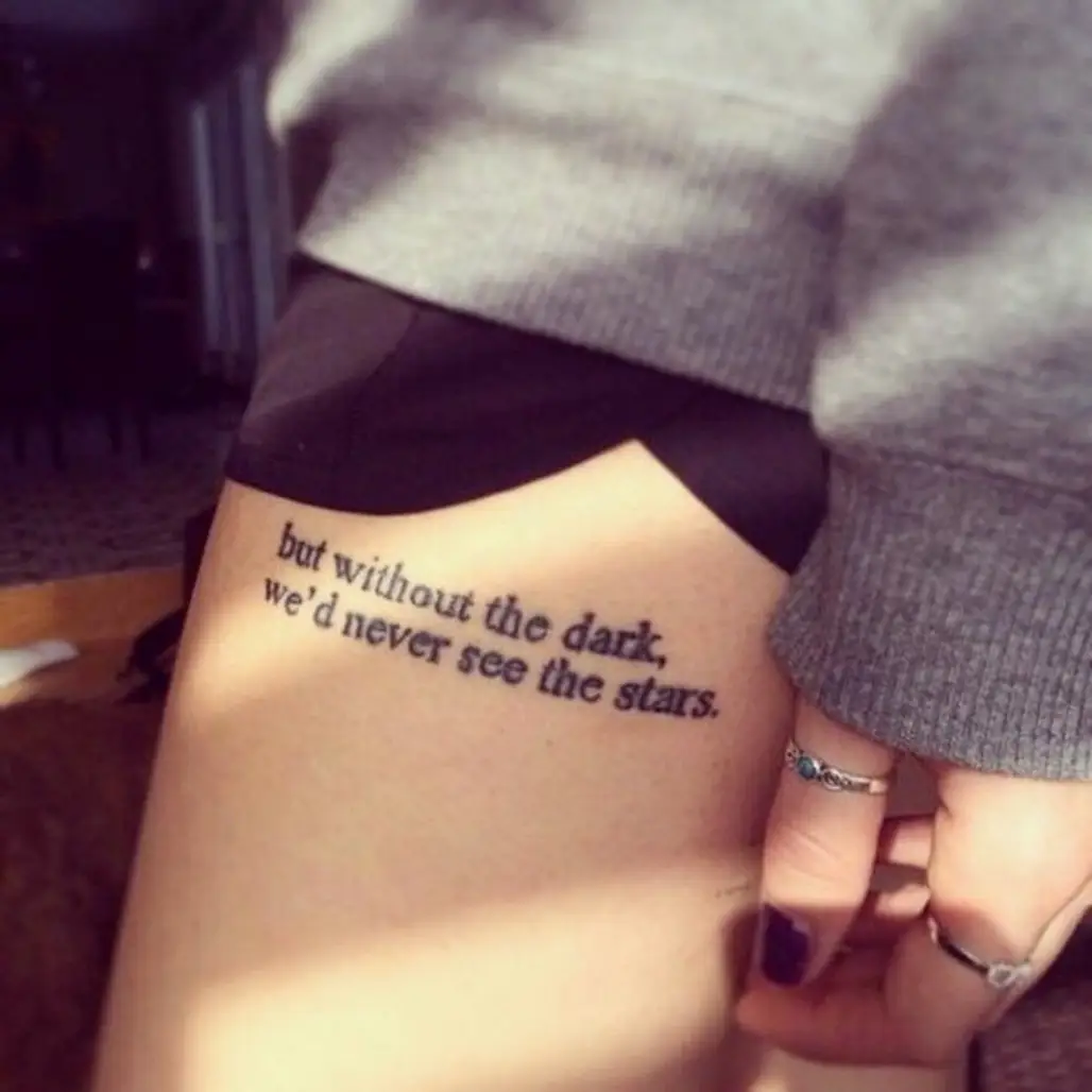 Tattoo uploaded by Sabrina Franz • #blackandgrey #writing #quote #forearm •  Tattoodo