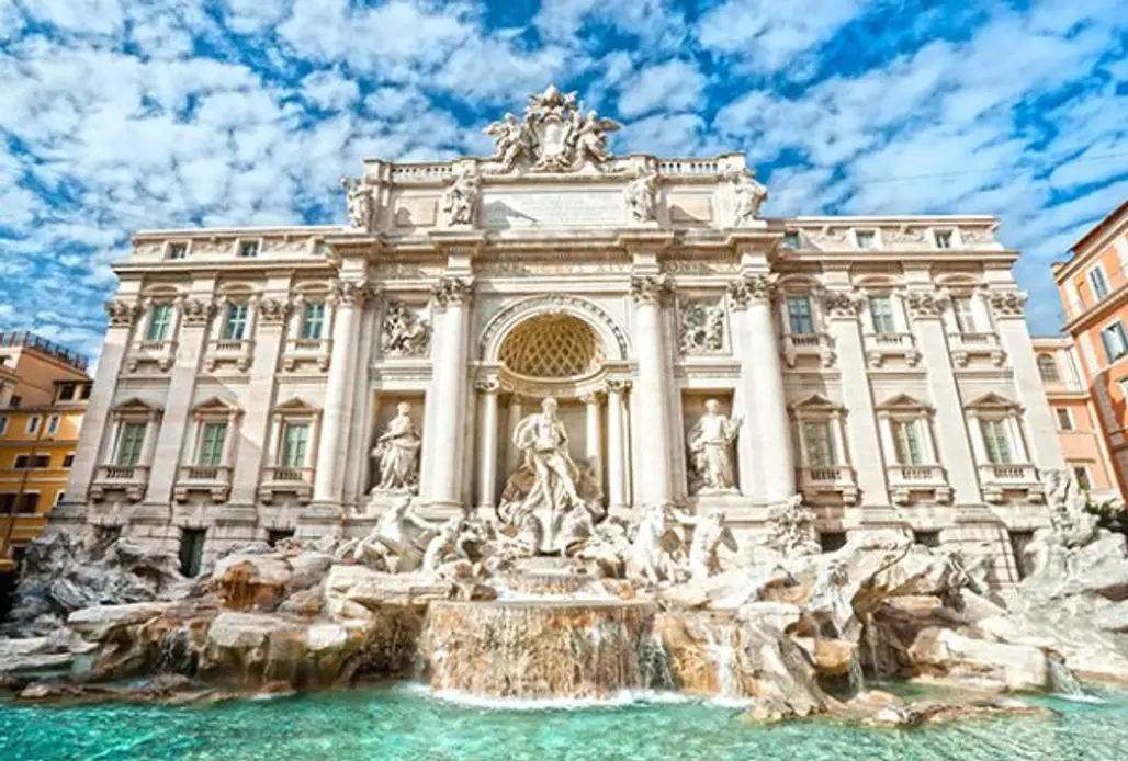 Throw a Coin in the Trevi Fountain, Rome, Italy