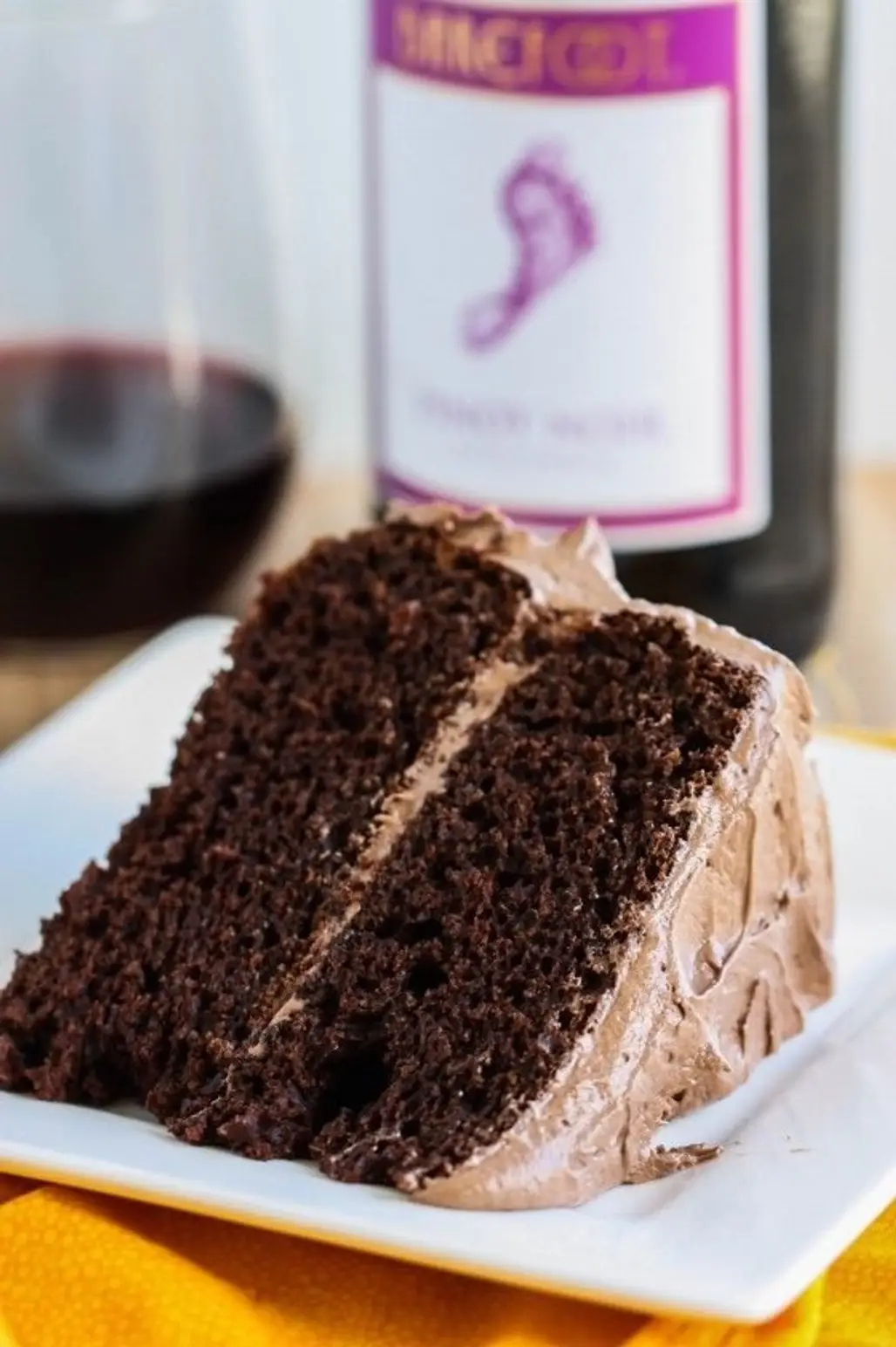 Chocolate Cake with Pinot Noir Frosting