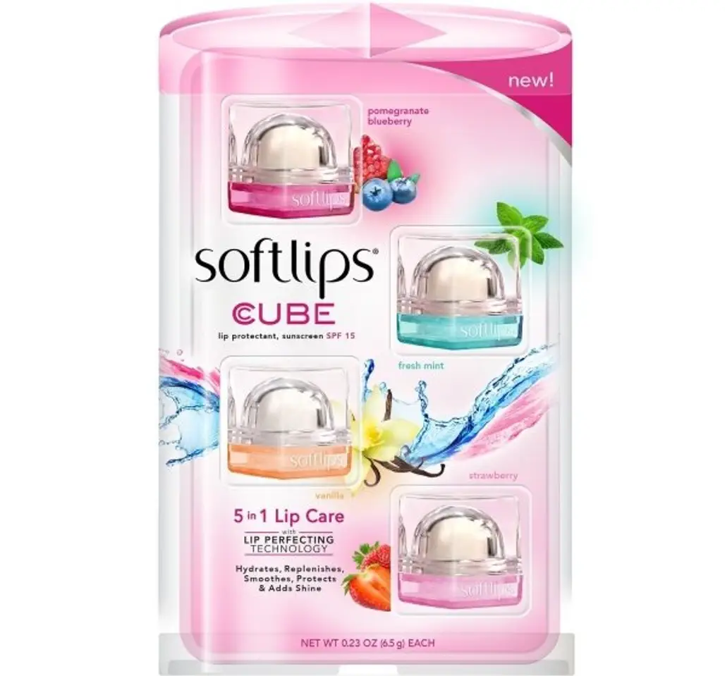 Softlips Cube Lip Balm, Variety Pack (4 Pack)