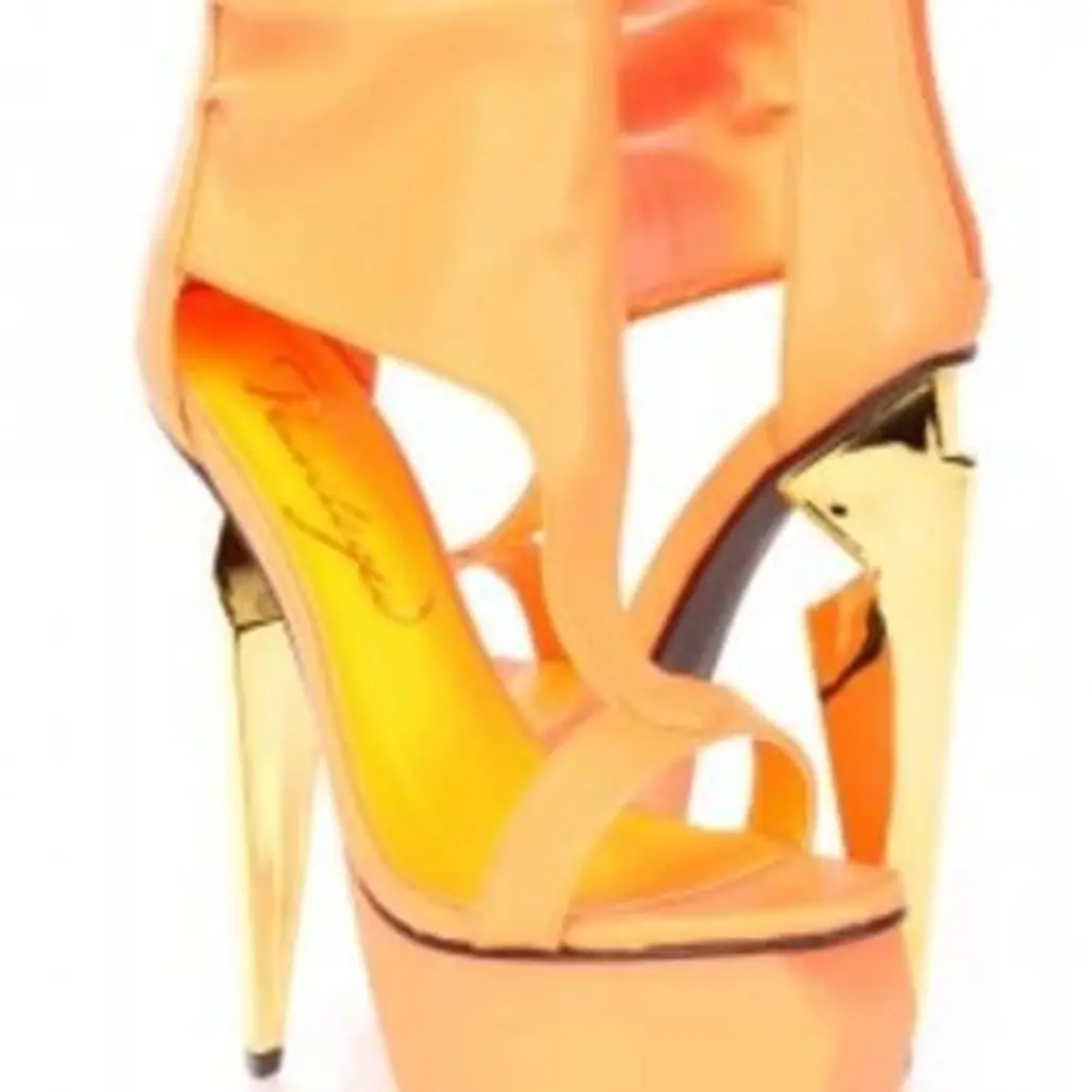 Orange Open Toe Heels