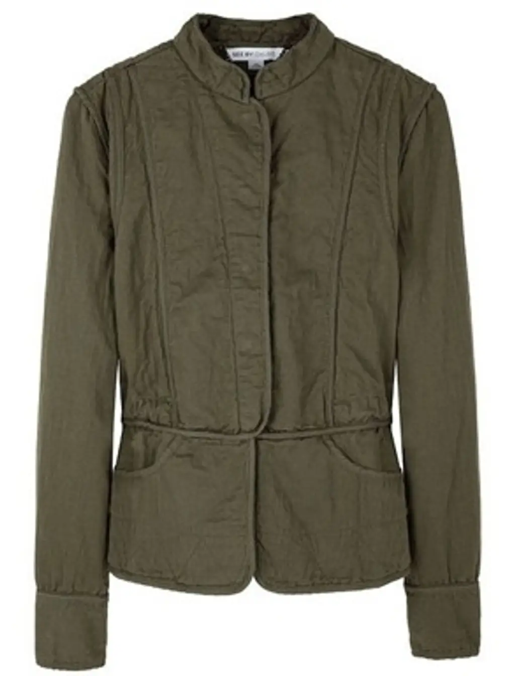 See by Chloé Quilted Seamed Military Jacket