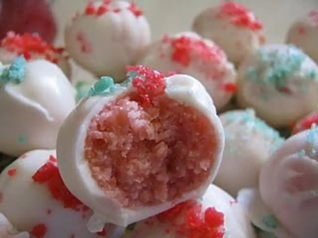 Strawberry Firecracker Cake Balls