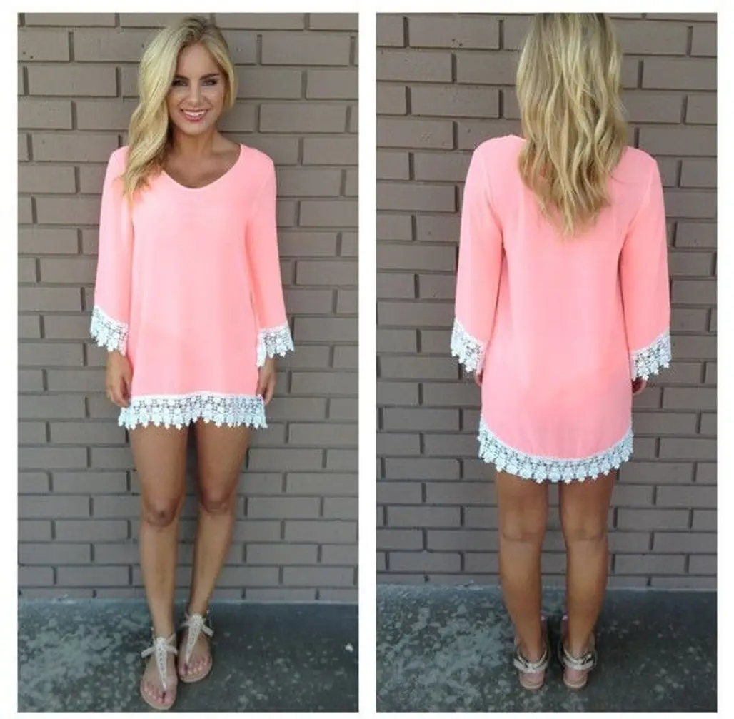 pink,clothing,sleeve,dress,pattern,