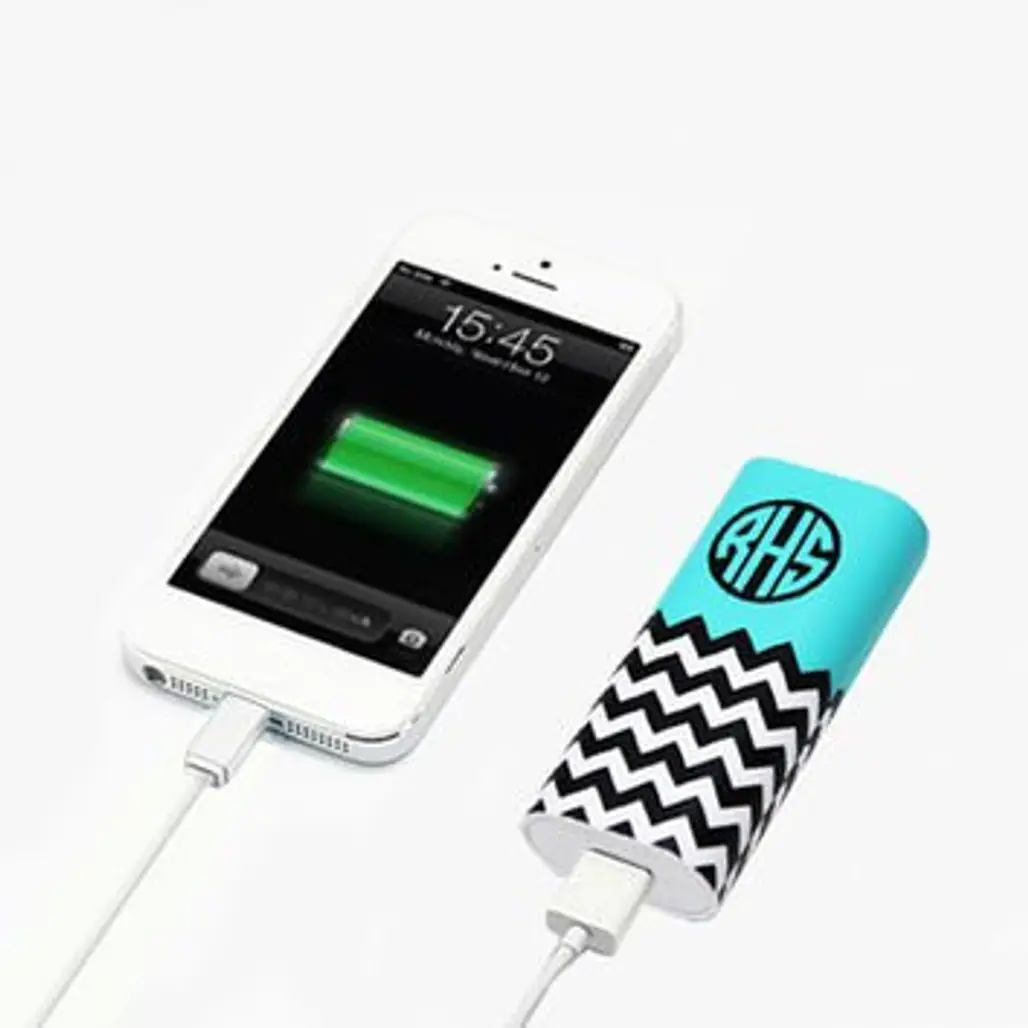 Custom Personalized Monogram Power Bank Charger for IPhone 6 6 plus 5S