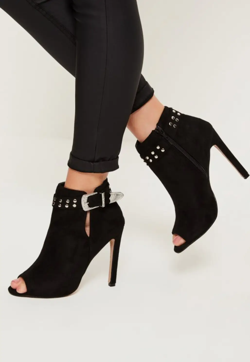 high heeled footwear, black, footwear, leather, leg,