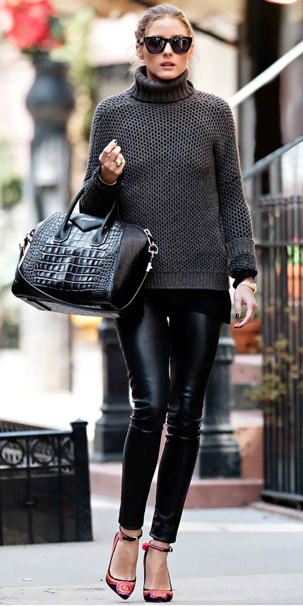 How Celebs Are Styling Leather leggings