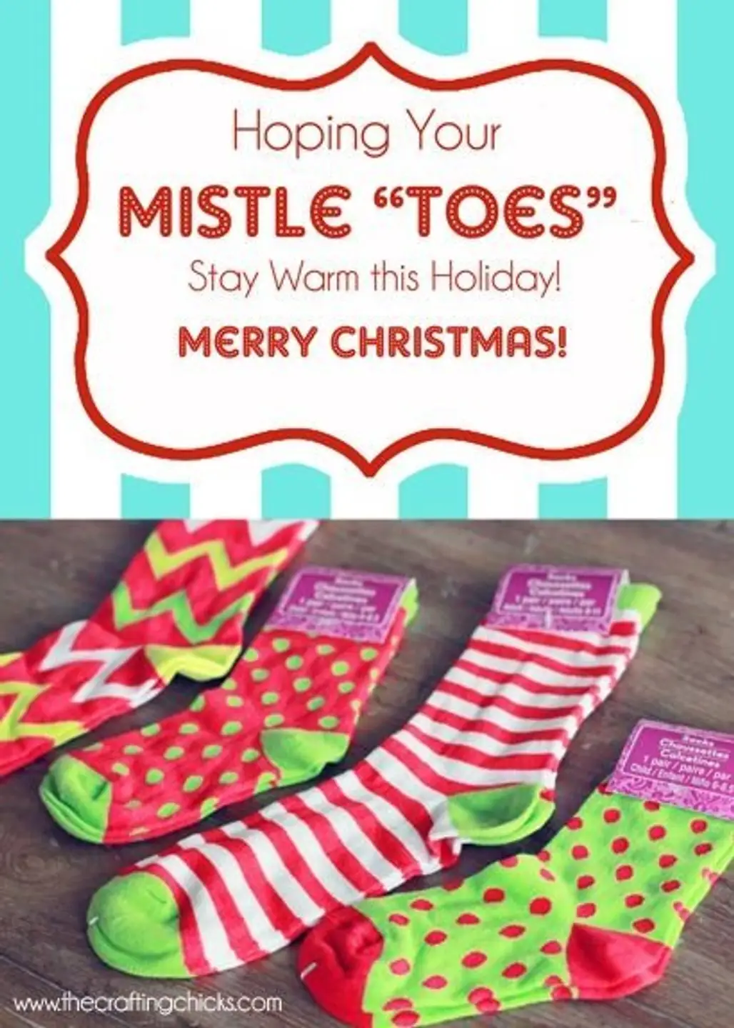 Christmas Socks Gift Tag