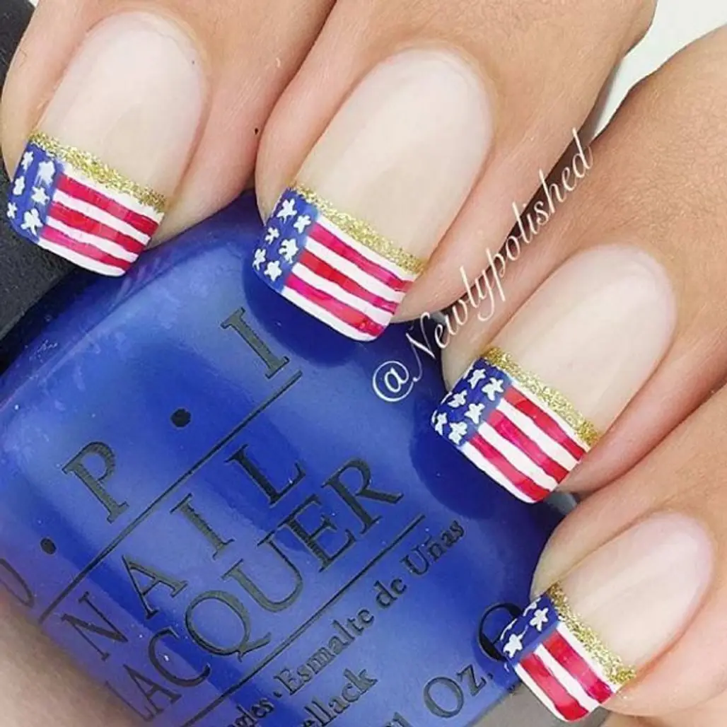 USA flag nail art | Because September 11 was a punch in the … | Flickr