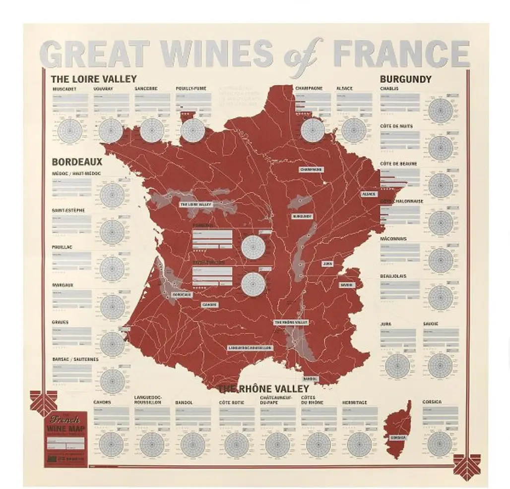 Great Wines of France Tasting Map