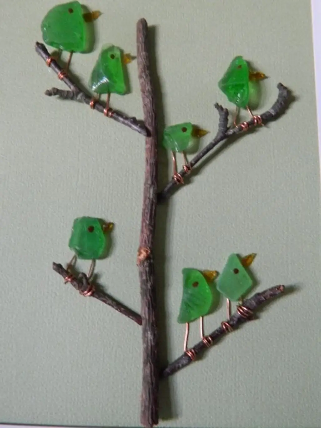 Build a Family Tree of Green Sea Glass Birds