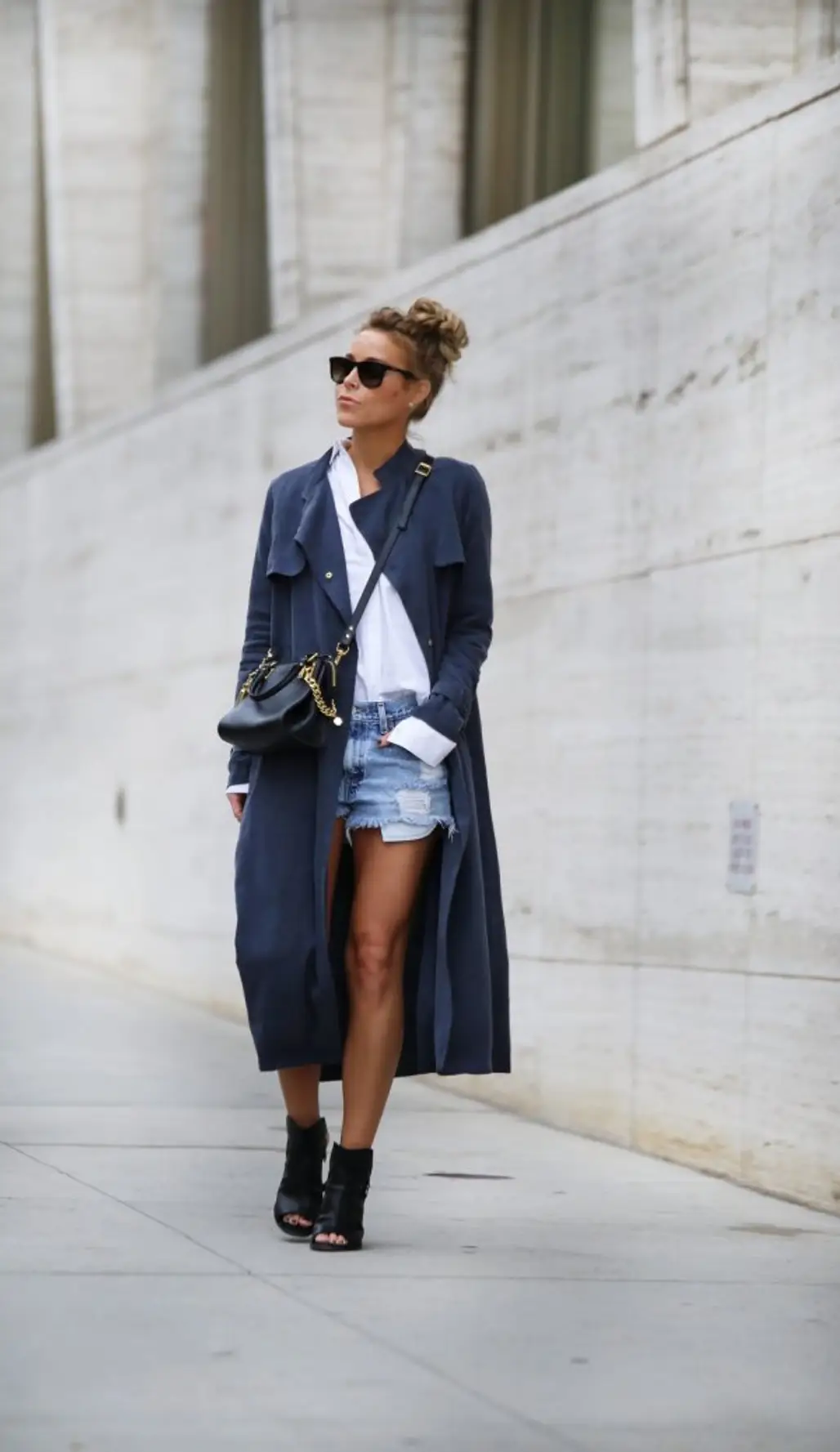 The Trenchcoat and Peep Toe Combo