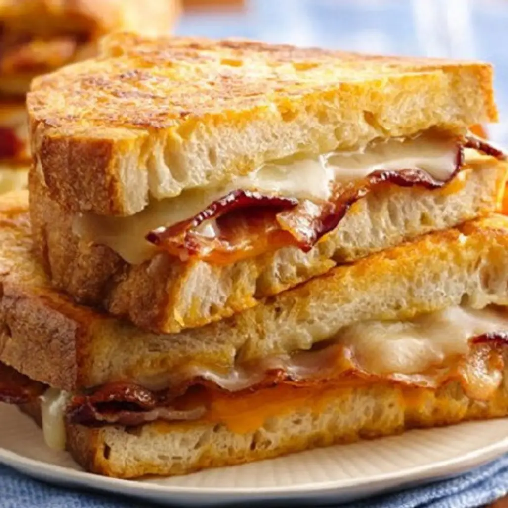 Bacon Battered Grilled Cheese Recipe...