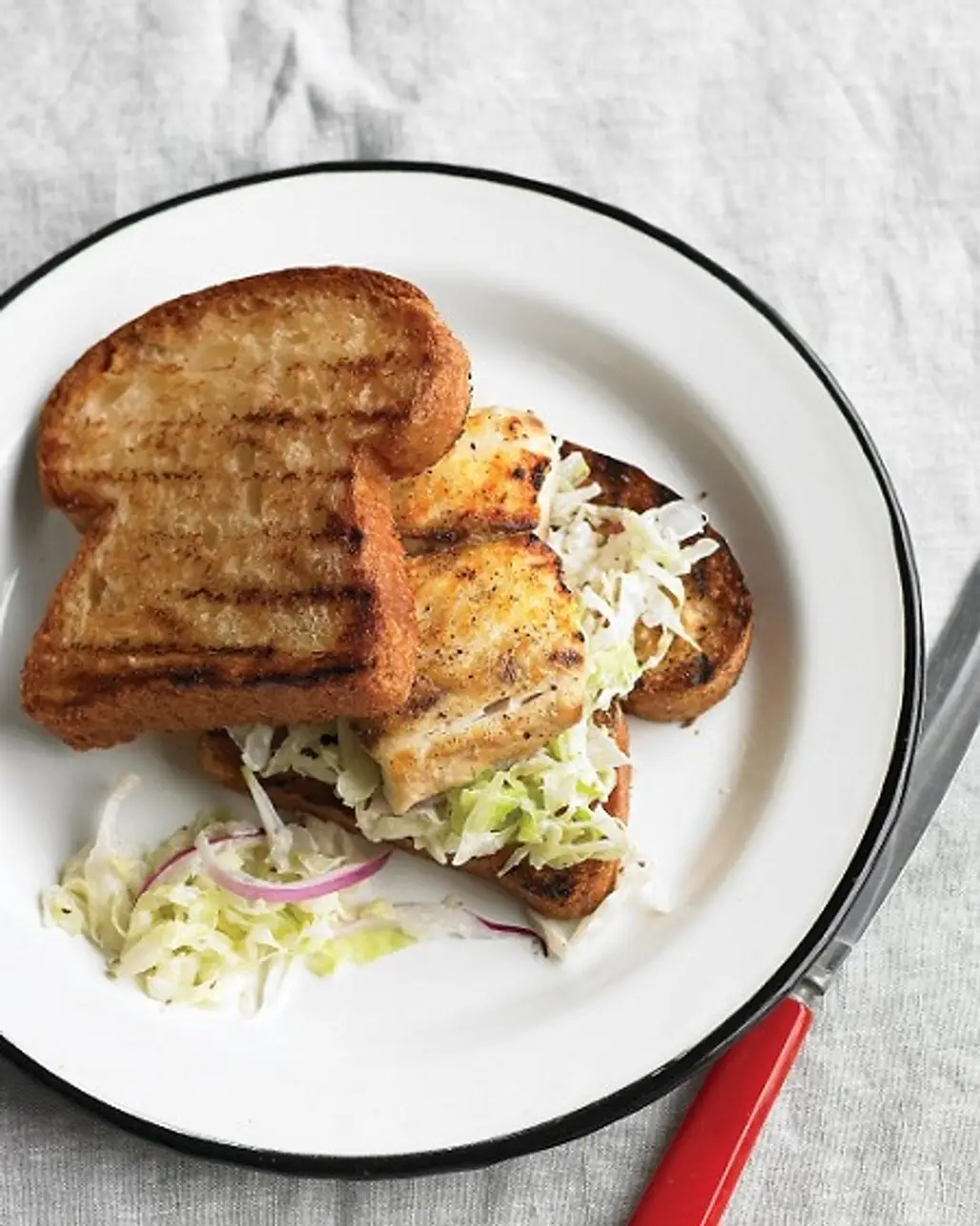 Grilled Fish Sandwich Summer Seafood Dish...