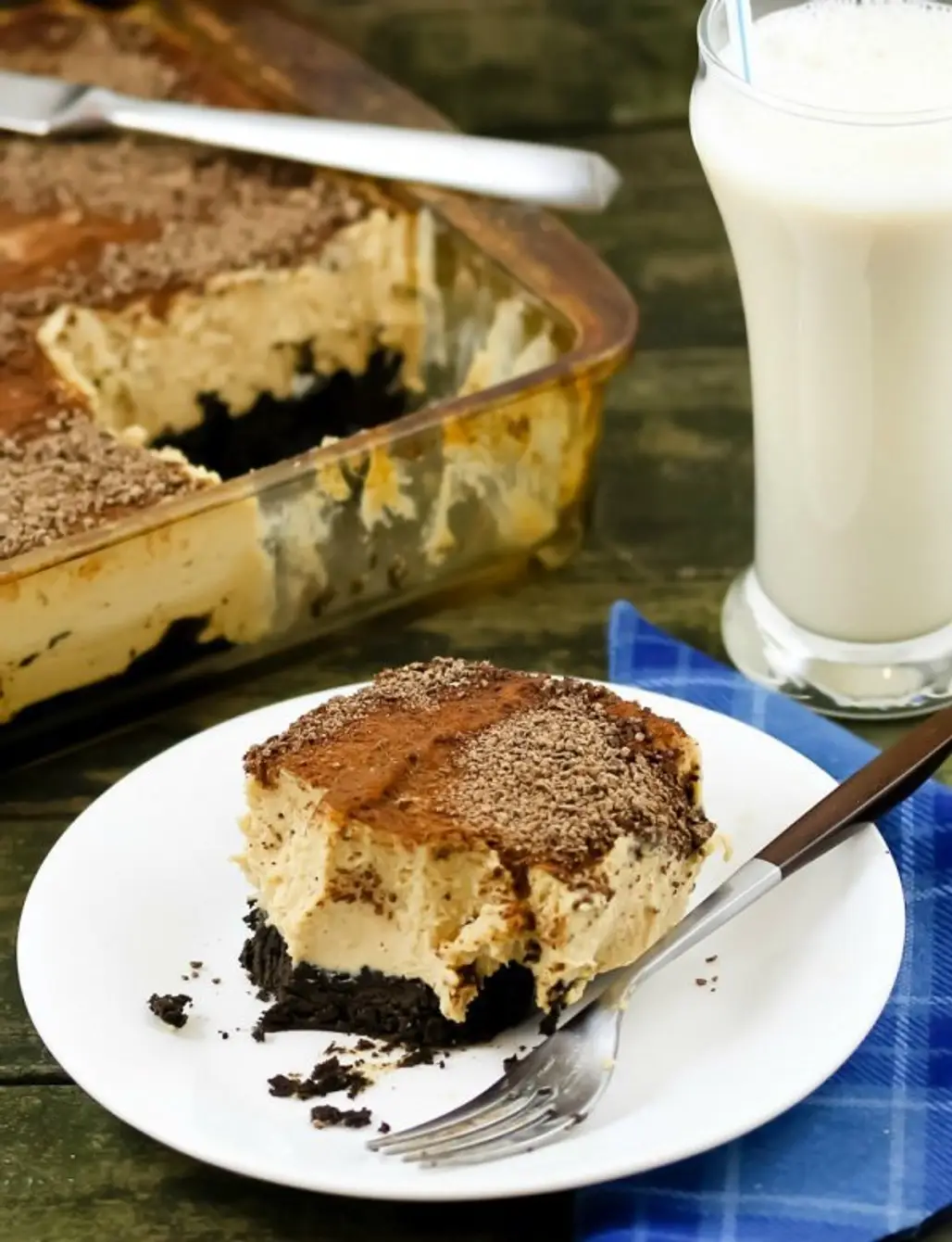 Deep Dish Brownie Crust Peanut Butter Cream Pie