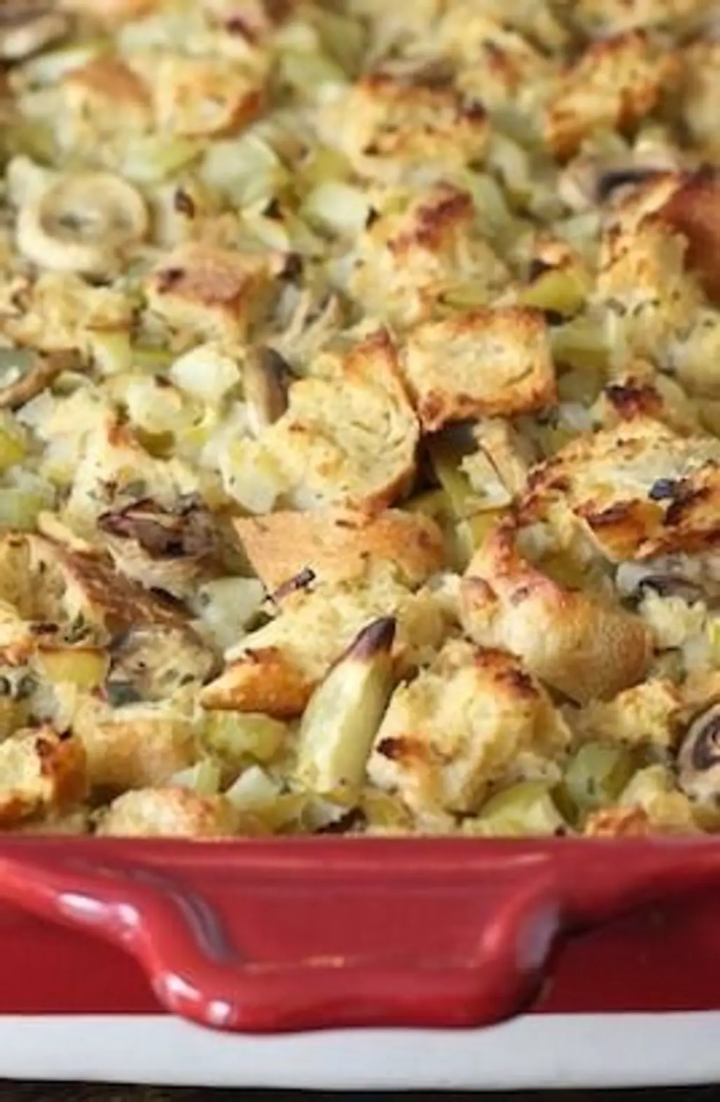 Sourdough Stuffing with Mushrooms, Apples, and Sage