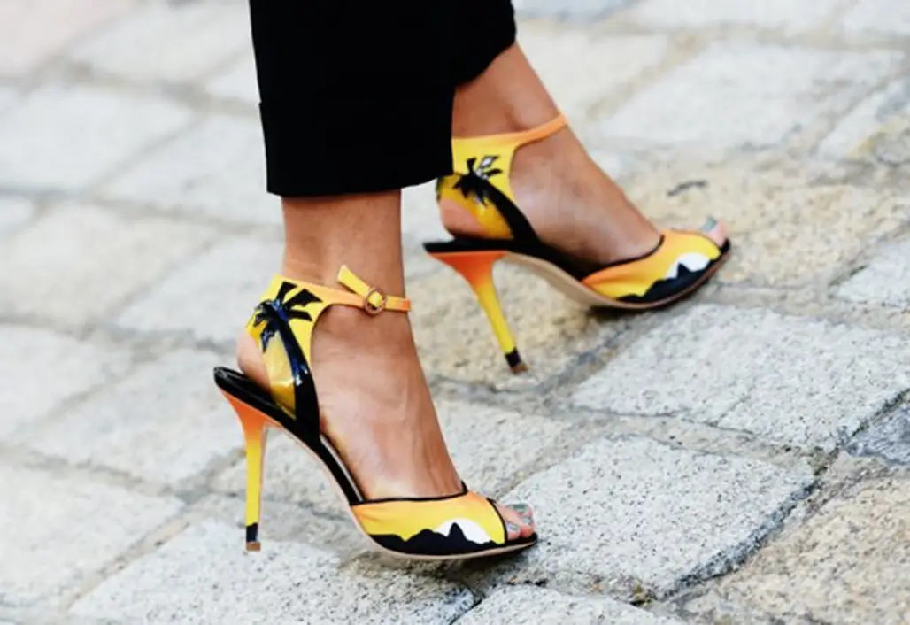 footwear,color,yellow,high heeled footwear,shoe,