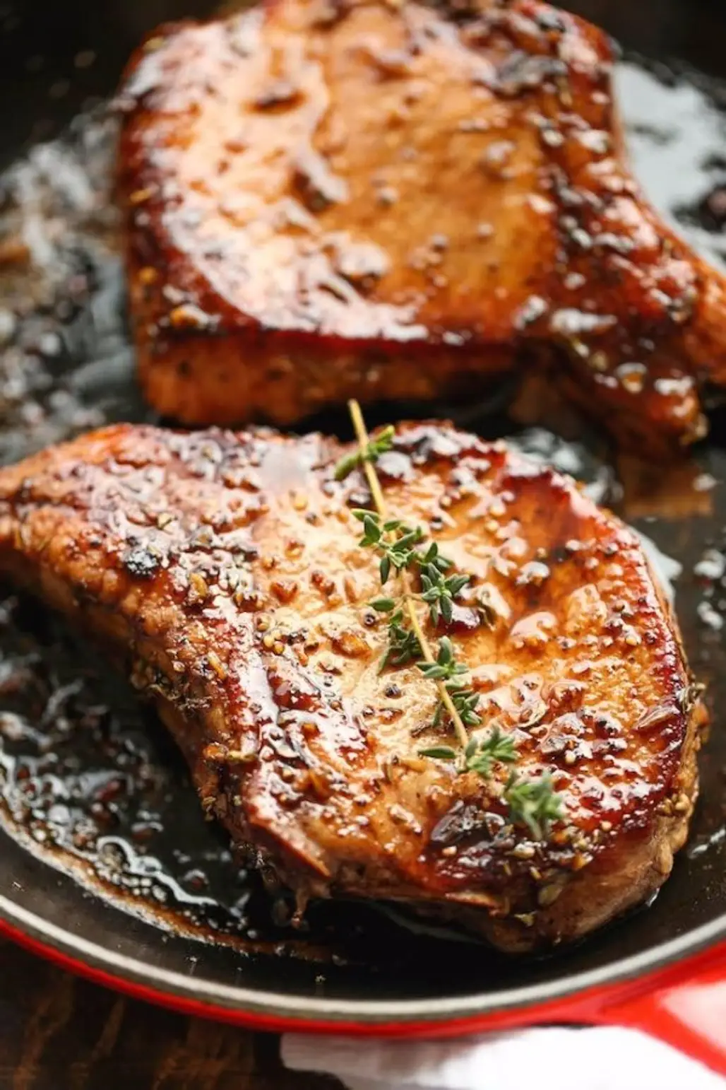 Easy Pork Chops with Sweet and Sour Glaze -