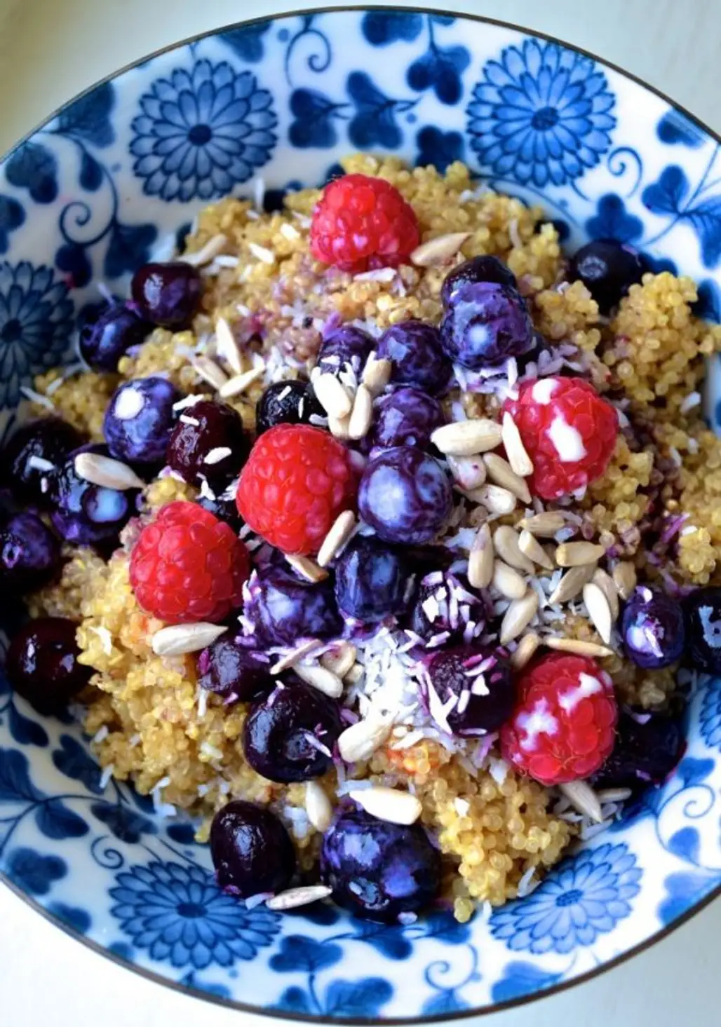 Warm Berry Quinoa Breakfast Bowl