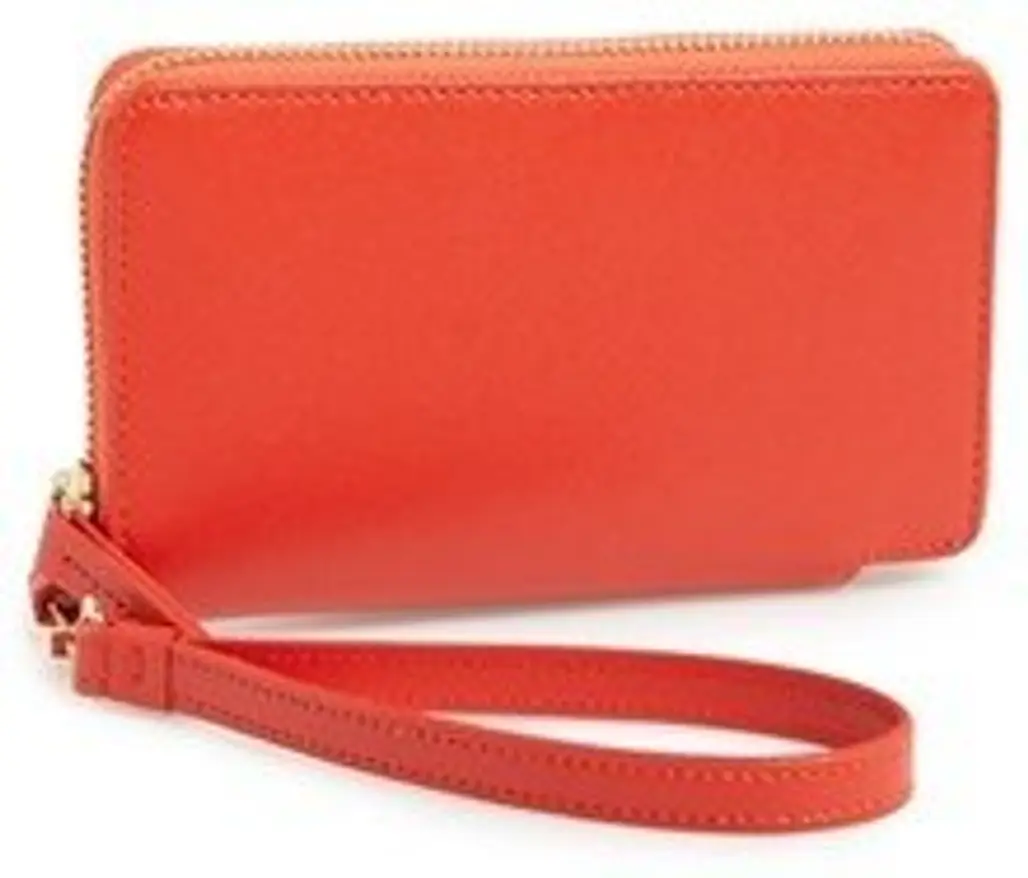 Halogen ‘Cassie’ Saffiano Leather Zip around Wallet