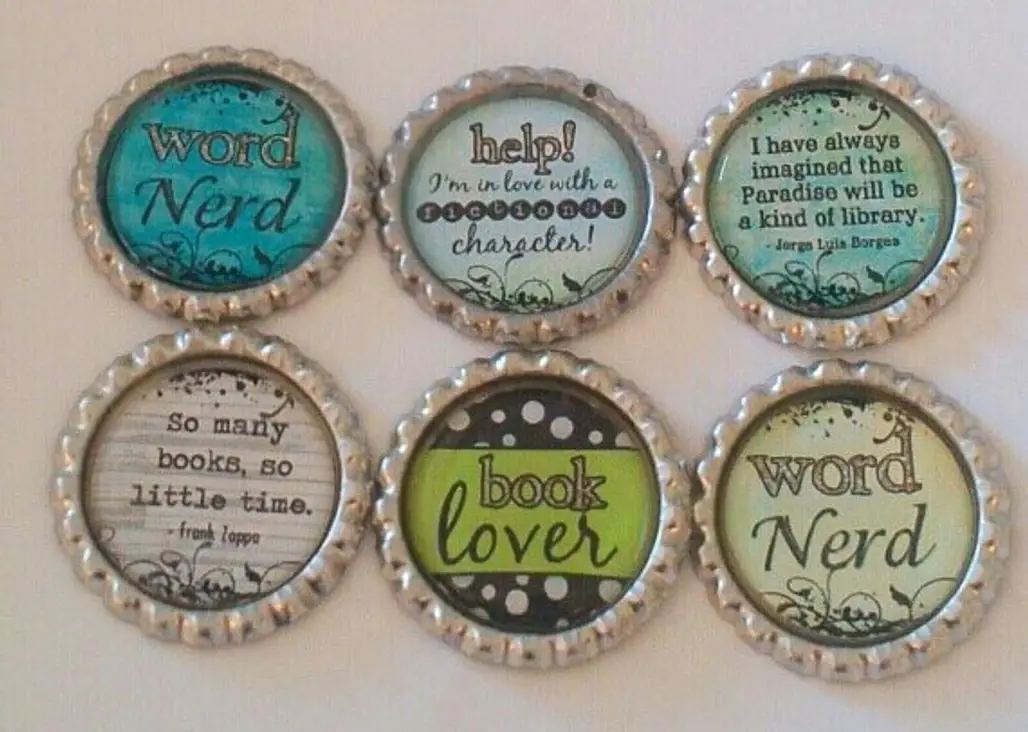 Book Lover Wine Charms