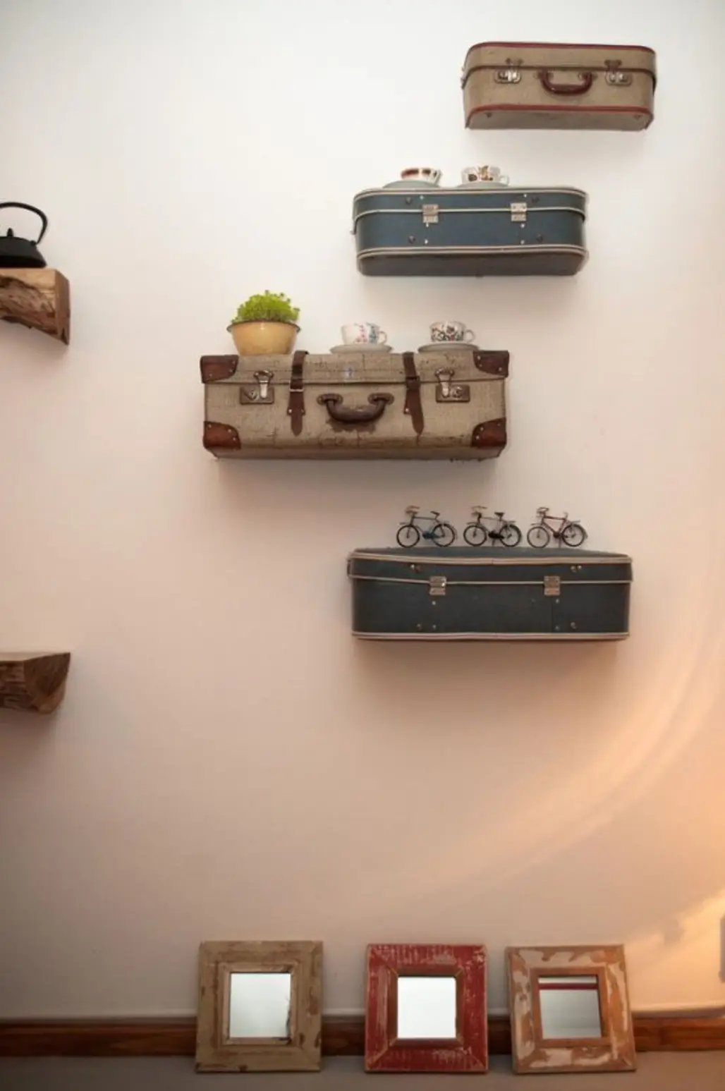 Suitcases as Shelves