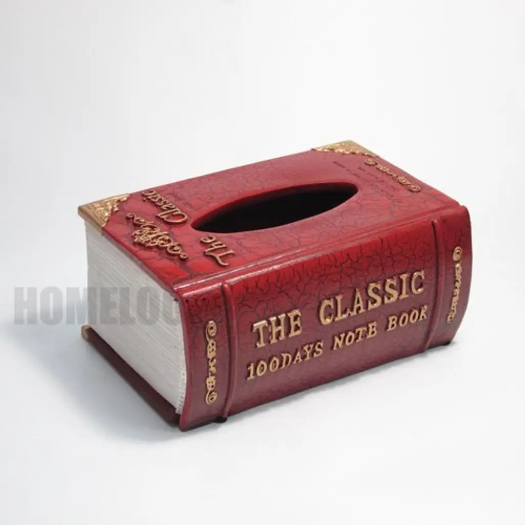 Classic Book Tissue Box
